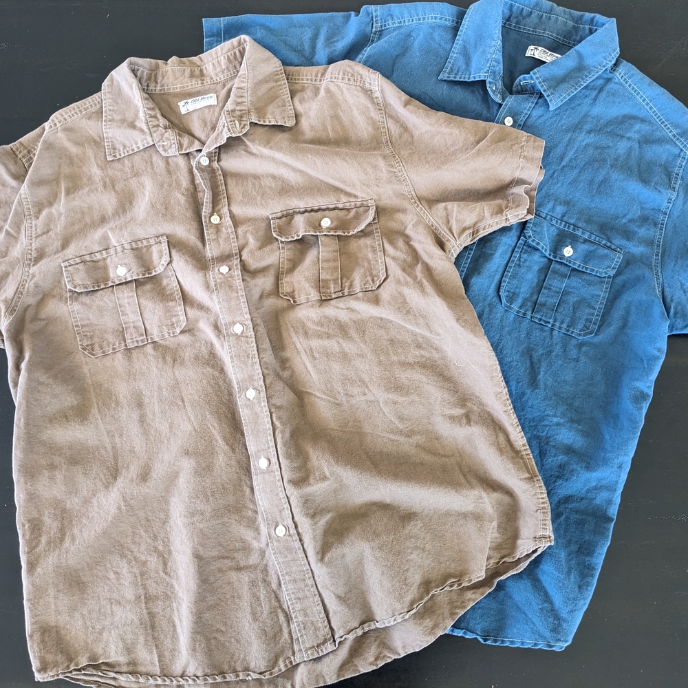Men's Casual Brown and Blue Shirts